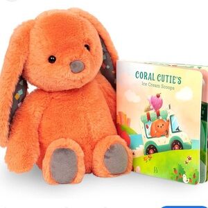 NWOT Orange and Gray Plush‎ Stuffed Animal